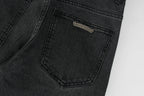 Chrome Hearts Black & White Cross Patch Flame Knee Jeans