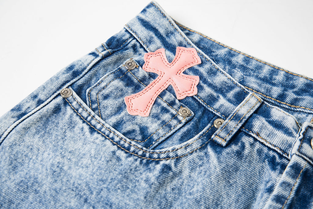 Chrome Hearts Gallery Dept Cross Patch Flare Denim Jeans 8186